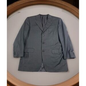 Canali Loro Piana Tasmanian Super 120s Wool Blazer Mens US 42R Dark‎ Gray Italy